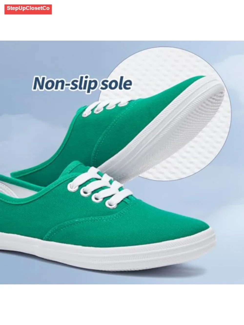 Women's Low Top Lace-up Canvas Sneakers Comfortable Lightweight Tennis Shoes